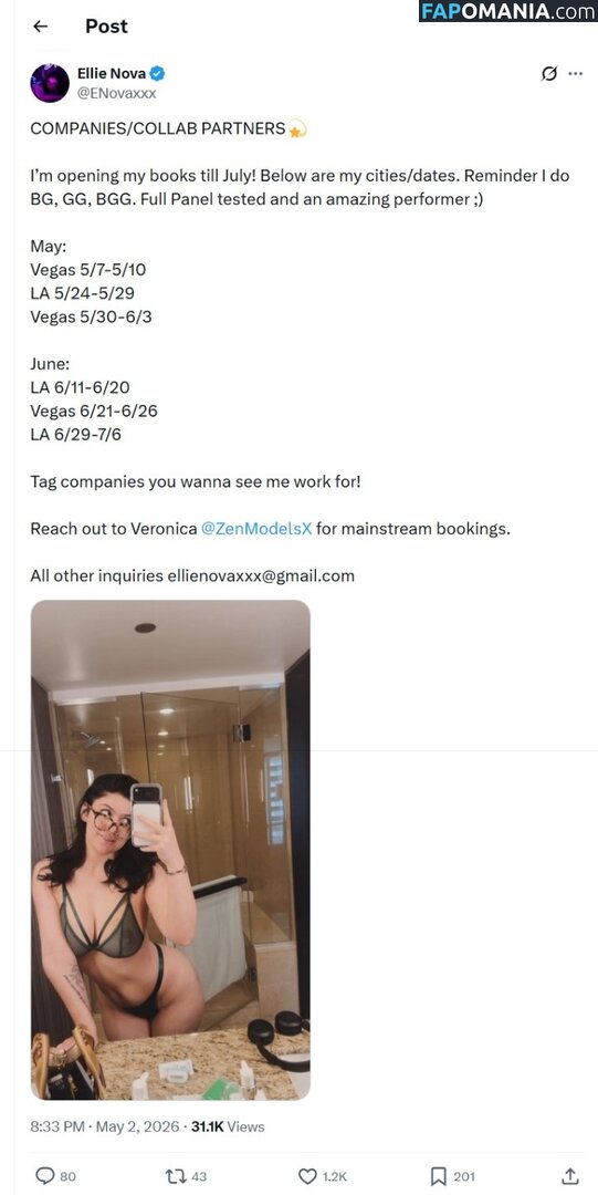 Ellie Nova / SlayherJax / ellienovaxx / ellienovaxxx / ellienovaxxx - Nago OnlyFans  Przeciekłe zdjęcie #4